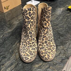 Toms Animal Print Ankle Booties